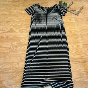 Olivia Rae Black and White Striped Dress